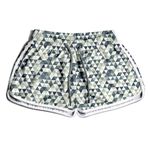 Short Feminino - Azul e branco - Geométrico