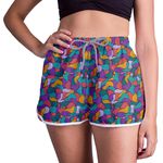 Short Feminino - Colorido - Folhas