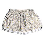 Short Feminino - Bege - Folhas