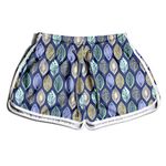 Short Feminino - Azul - Folhas