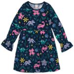 VESTIDO INFANTIL MARISOL MANGA LONGA ESTAMPADO TAM 1 AO 8 Azul ref 784726