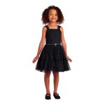 VESTIDO INFANTIL FESTA PETIT CHERIE PRETO COM CINTO 3126132 