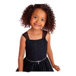 VESTIDO INFANTIL FESTA PETIT CHERIE PRETO COM CINTO 3126132 