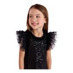 VESTIDO INFANTIL PETIT CHERIE PRETO PAÊTE MODERNO 3126150 Preto