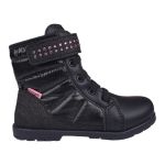 BOTA COTURNO INFANTIL PAMPILI MENINA ELÁSTICO RUBI 141073 Preto