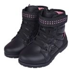 BOTA COTURNO INFANTIL PAMPILI MENINA ELÁSTICO RUBI 141073 Preto