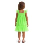 VESTIDO INFANTIL MON SUCRÉ TULE VERDE NEON 3127320 Verde