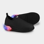 TÊNIS INFANTIL LUZINHA BIBI SPACE LYCRA PRETO LUZ LED Preto