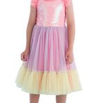 VESTIDO INFANTIL TULE E LANTEJOULAS MON SUCRÉ 3127026 Rosa