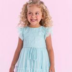 VESTIDO INFANTIL FESTA PETIT CHERIE AZUL TIFANNY 3127018 Azul