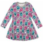 78856 VESTIDO INFANTIL MARISOL ESTAMPADO MANGA LONGA Cinza