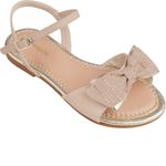 SANDÁLIA INFANTIL MENINA PAMPILI CHERRIE LAÇO FRAPPE 409226 Nude