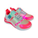 TÊNIS LED FRONTAL PAMPILI MENINA SPK BRANCO E PINK 683026