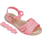 SANDÁLIA INFANTIL PAMPILI AURORA ROSA NEON E PRESILHA 698010 Rosa