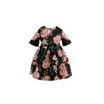Vestido Infantil Festa Luluzinha Preto Rosas 100601