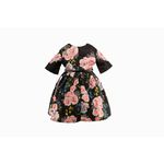 Vestido Infantil Festa Luluzinha Preto Rosas 100601