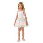 CONJUNTO PETIT CHERIE INFANTIL SAIA TULES COLORIDO 8025034