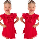 VESTIDO INFANTIL LISO VERMELHO MON SUCRÉ HAPPY TIME 3123154