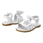 SANDÁLIA INFANTIL BRANCO BIBI SHINE ESTRELA PRATA 1233022 