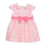 VESTIDO BEBÊ MON SUCRE XADREZ ROSA NEON SPRING 3125034