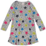 7818 VESTIDO INFANTIL ESTRELA MALHA FRIA MARISOL TAMANHO 10 AO 16 Cinza