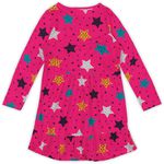 VESTIDO INFANTIL ESTRELA MALHA FRIA MARISOL TAMANHO 4 AO 8 Rosa Ref 79112