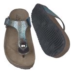 Papete Ox de Dedo em Couro Metalizado Craquele Arco Íris 