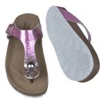 Papete Ox de Dedo em Couro Metaliazado Craquele Pink Dourada
