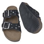 Papete Ox em Couro Cor Preto com Spikes 