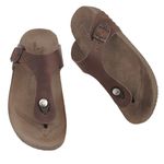 Papete Ox de Dedo em Couro Fossil Cor Camel