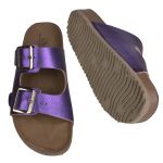Papete Ox em Couro Metalizado Cor Violeta