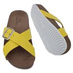 Sandália Ox Cruzada Couro Floater Cor Citrus