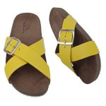 Sandália Ox Cruzada Couro Floater Cor Citrus