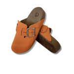 Clogs Ox em Couro Camurça Cor Laranja