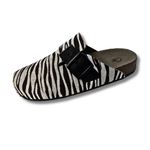 Clogs Ox em Couro Pelo Cor Zebra