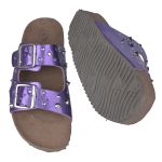 Papete Ox em Couro Cor Violeta com Spikes 