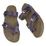 Papete Ox Duas Tiras de Dedo em Couro Naturalle cor Violeta