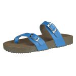 Papete Ox Duas Tiras de Dedo em Couro Naturalle cor Azul