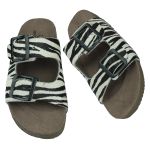 Papete Ox Duas Fivelas Estampa Pelo Zebra