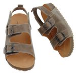 Sandália Ox Kids Couro Fossil Cor Cimento