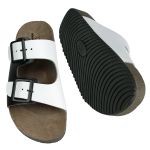 Papete Ox Duas Fivelas em Couro Naturalle Black White