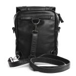 Bolsa Shoulder Bag Leiria Couro Preto Social