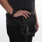 Bolsa Shoulder Bag Leiria Couro Preto Social