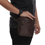 Bolsa Shoulder Bag em Couro Tavira Marrom Social 