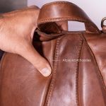 Mochila em Couro Sines Marrom Rústico