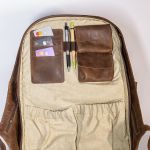 Mochila em Couro Sines Marrom Rústico