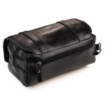 Necessaire Cinnamon Couro Preto Social