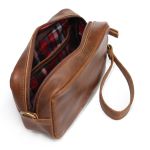 Necessaire em Couro Ourense Marrom Rústico 