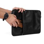 Case Porta Notebook em Couro Serpa Preto Rustico