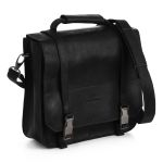 Bolsa Tiracolo Reus Couro Preto Rustico